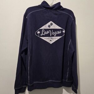 Tommy Bahama Las Vegas Quarter Zip Pullover Sweatshirt‎ men's medium